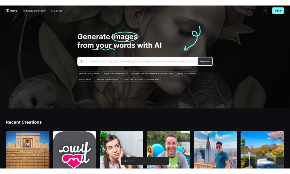 Karlo - Inspire Ideas, Generate Impressive AI Images