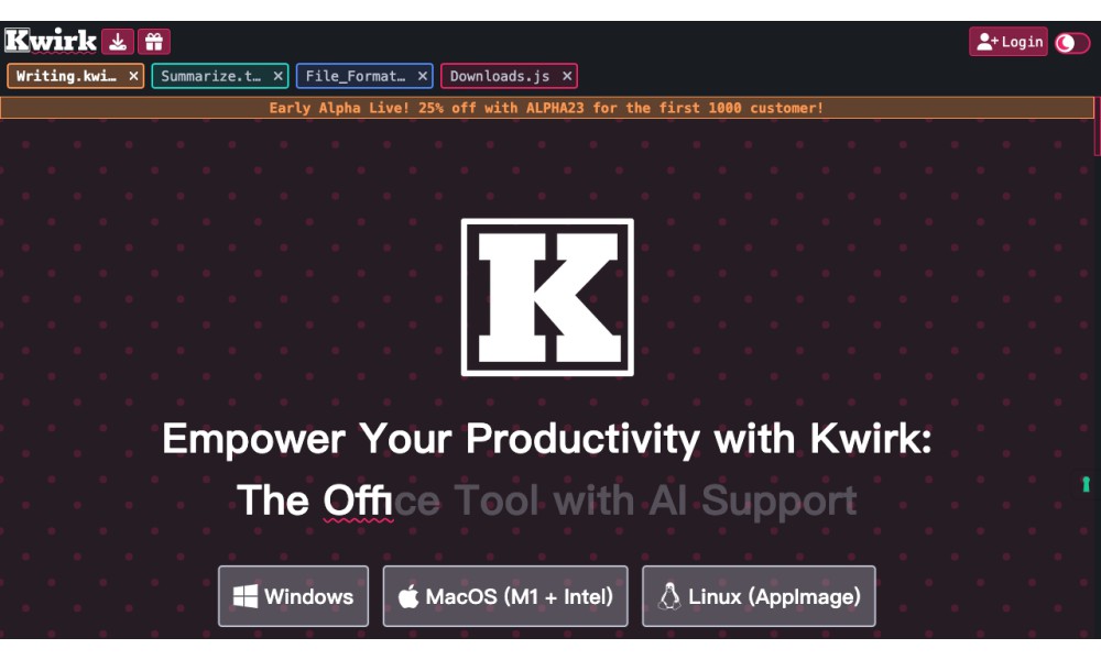 Kwirk.io - AI assisted working