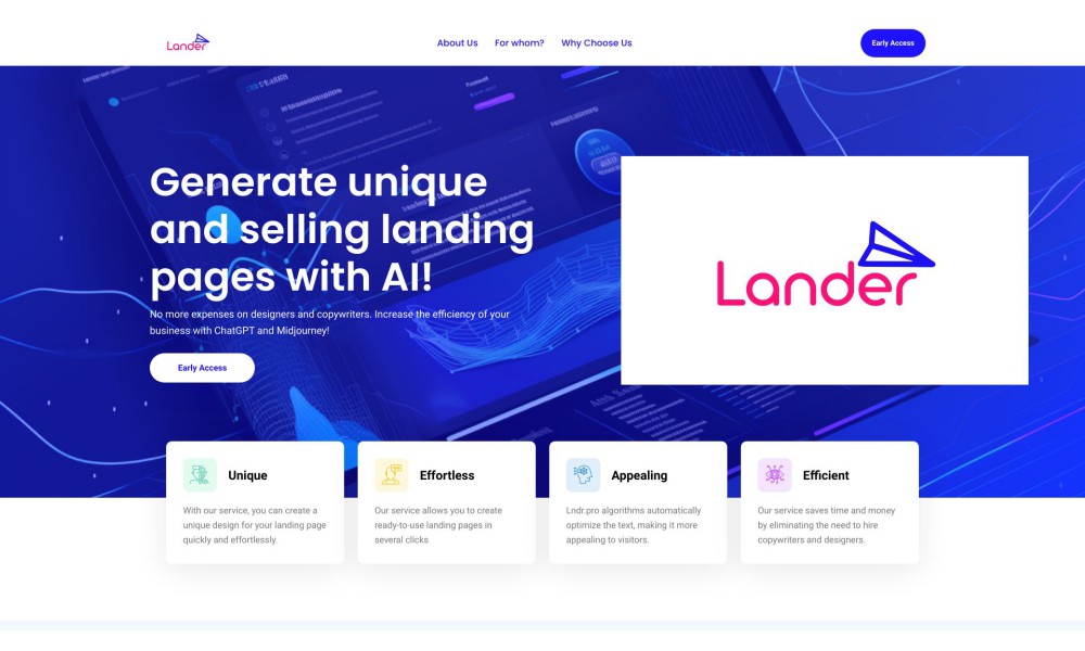 Lander - Landing Page AI Generator