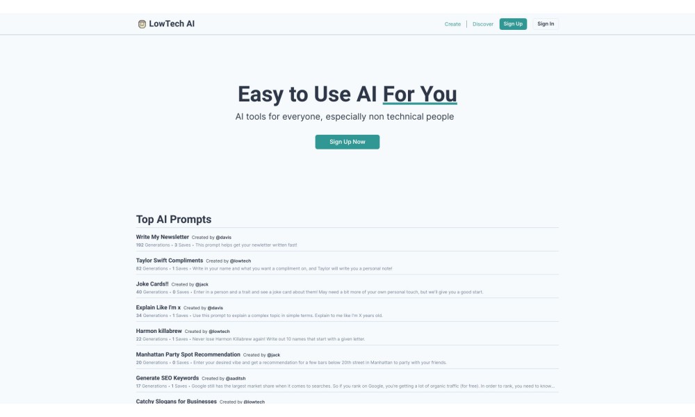 LowTech AI