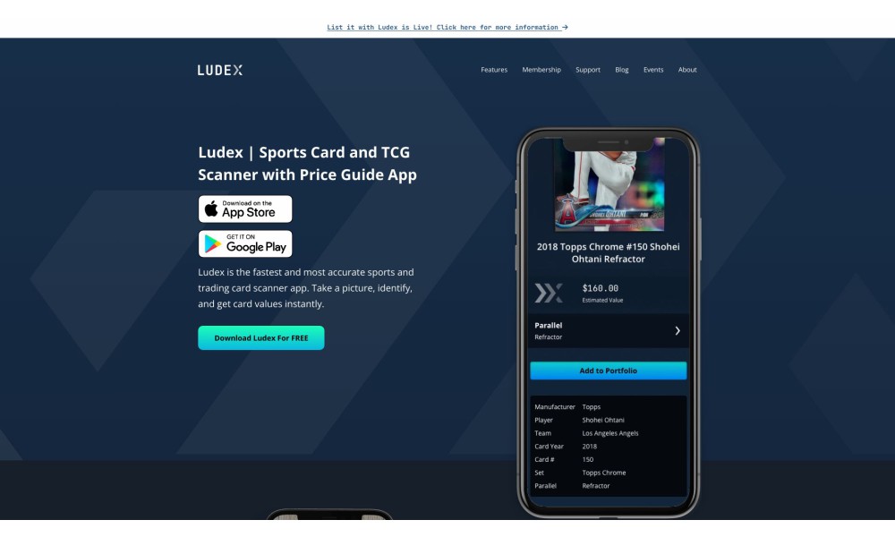 Ludex | Sports Card and TCG Scanner with Price Guide App