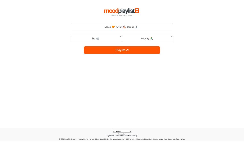 Moodplaylist - AI Powered Playlists