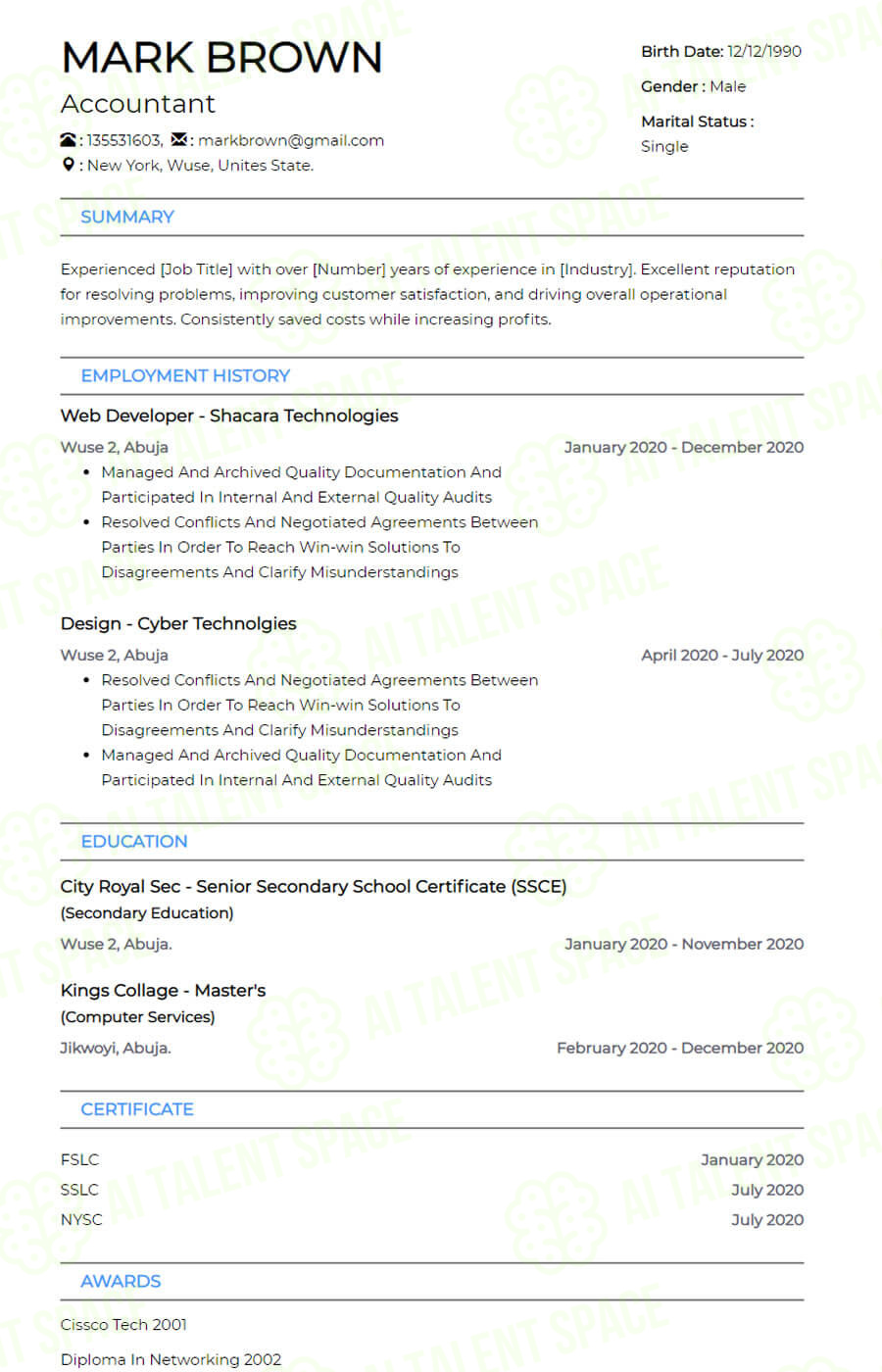 My CV Creator - Image 1