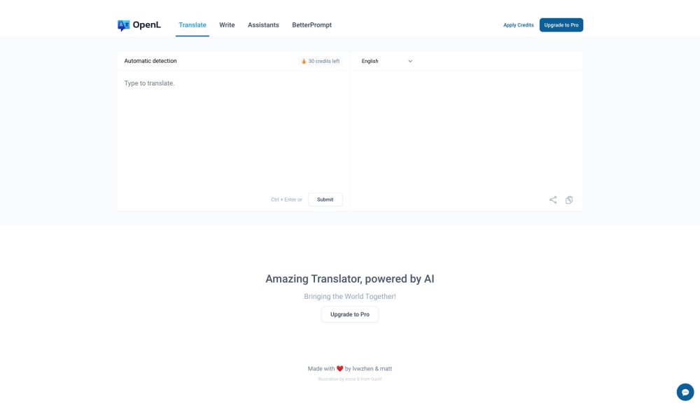 OpenL - Amazing Translator, powered by AI