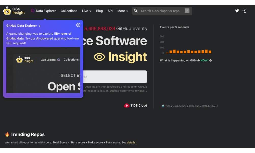 Data Explorer by OSS Insight