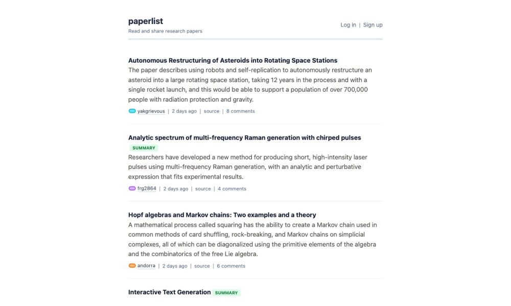 Research Paper Sharing