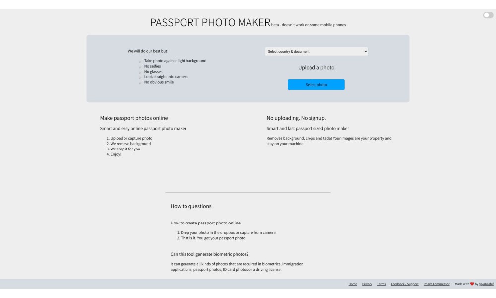 Passport Photo Maker