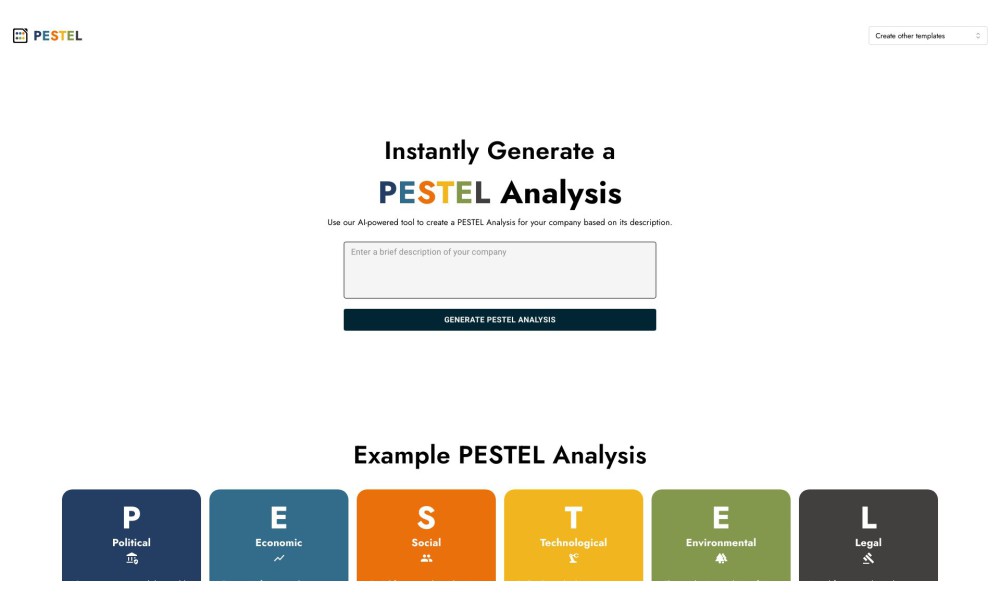 AI PESTEL Analysis Generator