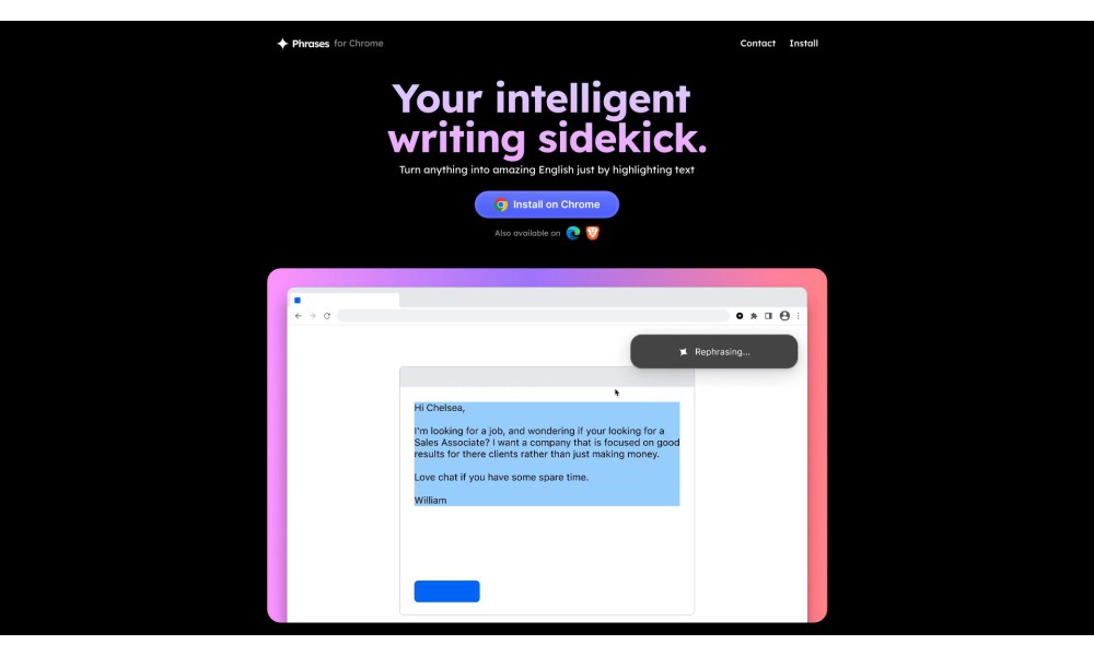 Phrases - Your intelligent writing sidekick