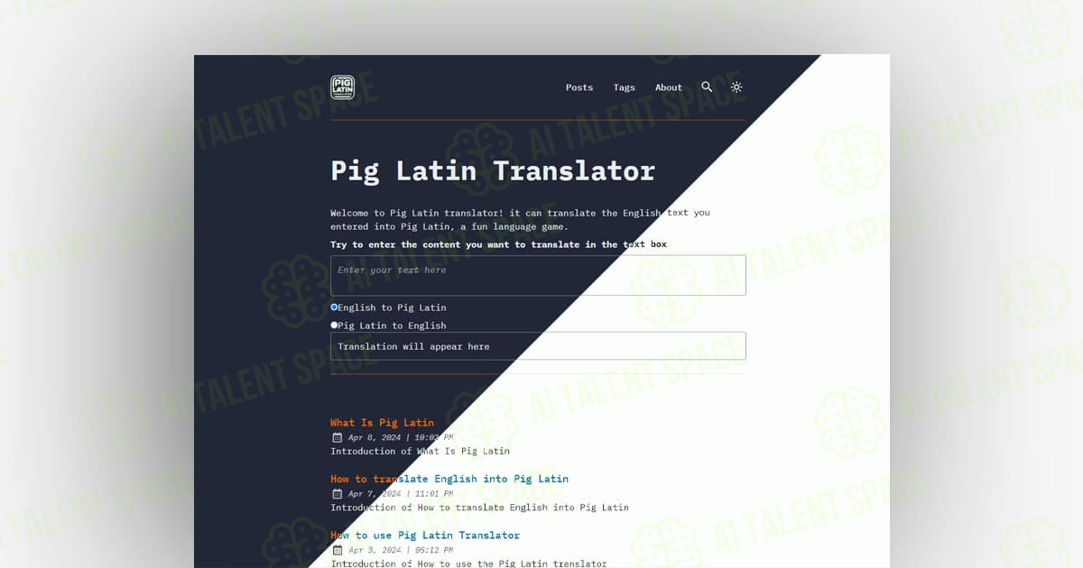 Pig Latin Translator - Image 1
