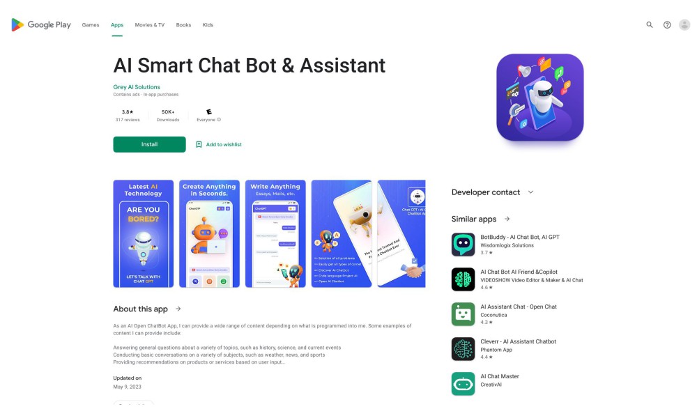 AI Smart Chat Bot & Assistant App