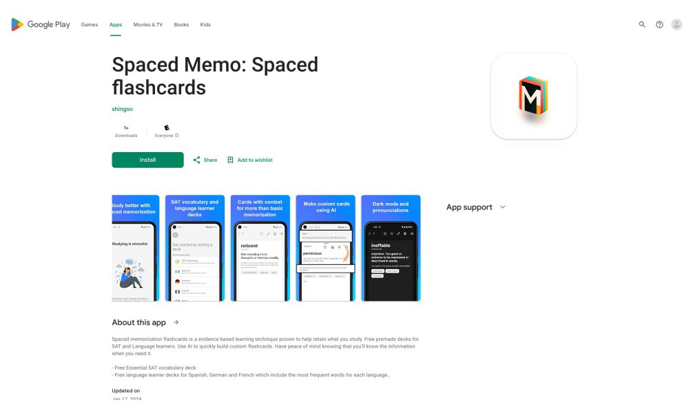 Spaced Memo