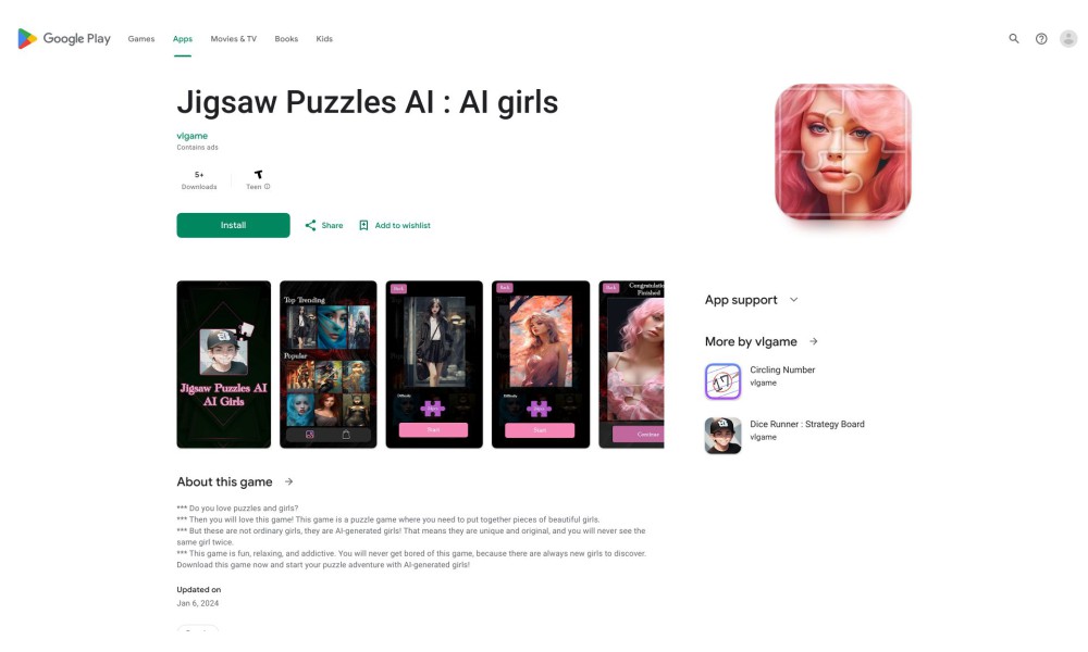 Jigsaw Puzzles AI : AI girls