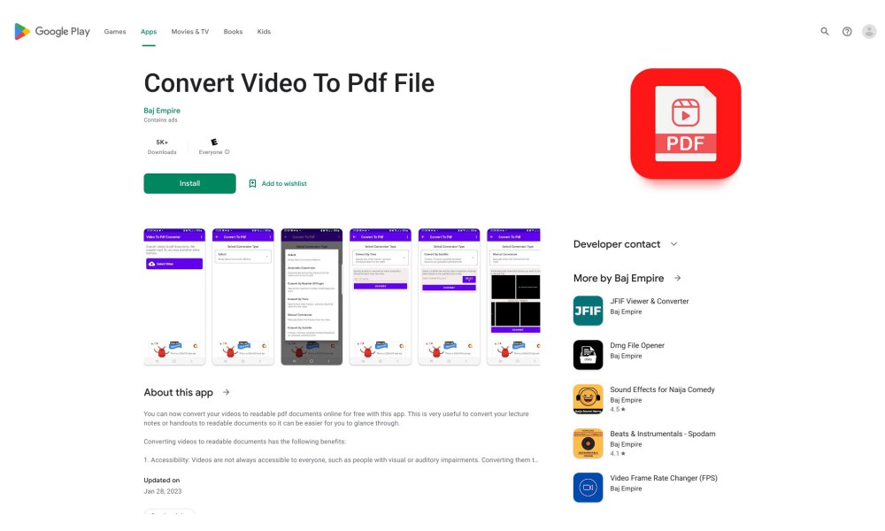 Video to PDF Converter