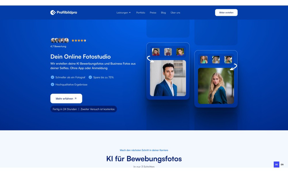 KI Bewerbungsfoto-erstelle KI Businessfoto und AI Profilbild