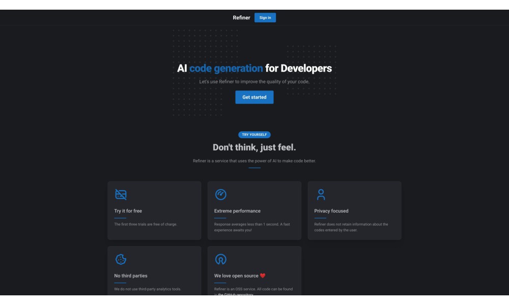 Refiner - AI-based code refactoring service