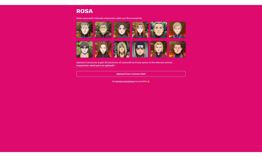 Rosa Naruto Character Generator