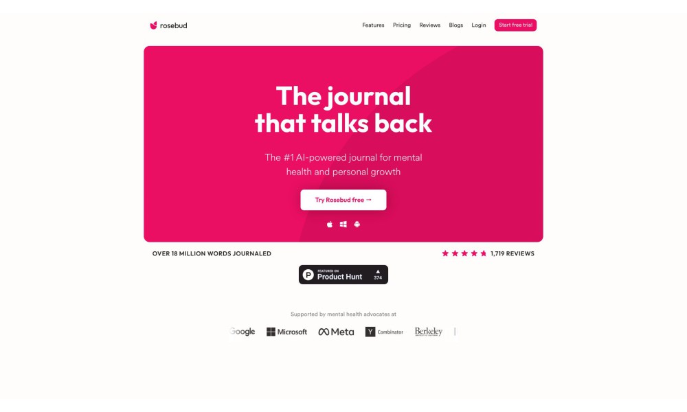 Rosebud - AI Journal for Personal Growth