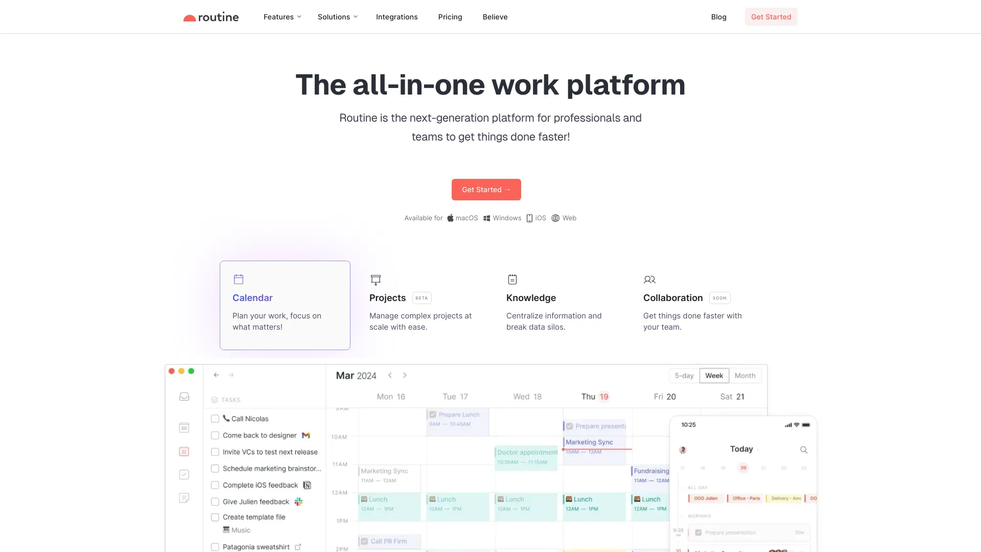 Routine | The Most Advanced Calendar for Productive People