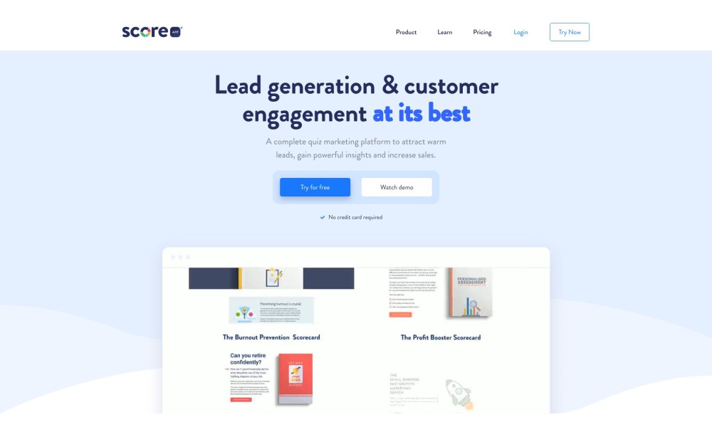 ScoreApp: Advanced Quiz Funnel Marketing | Quiz Software