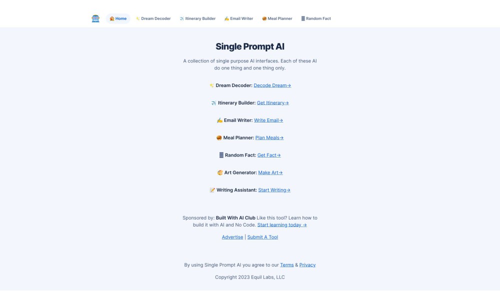 Single Prompt AI