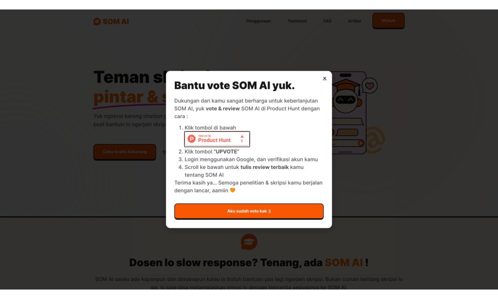 SOM AI - Skripsian Santai dibantu AI