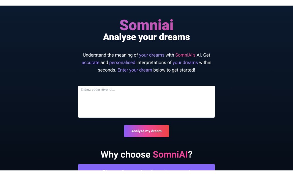 SomniAI - AI Dream Analysis