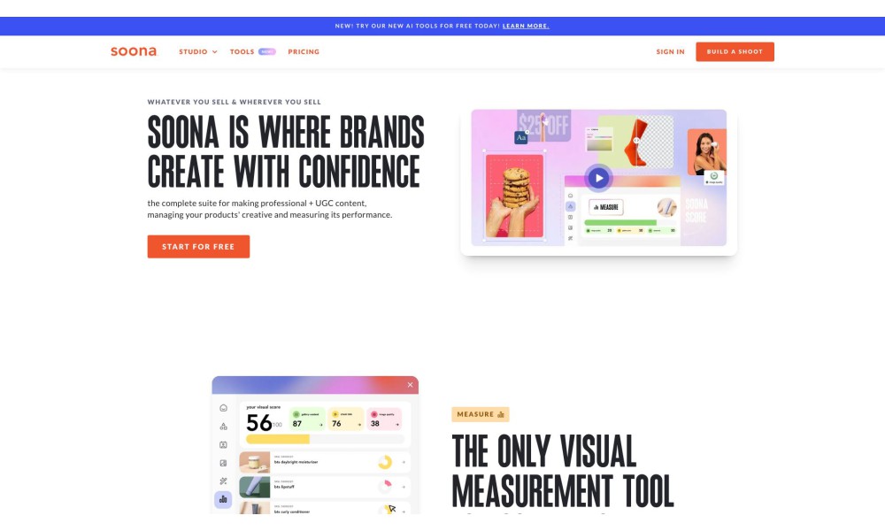 soona's AI Tools & Creative Platform