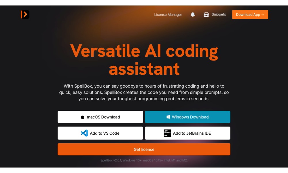 SpellBox - AI programming assistant