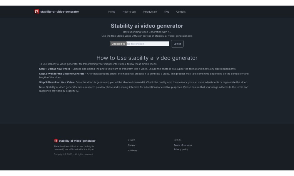 Stability AI Video Generator