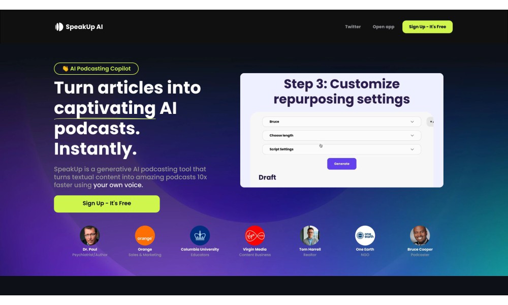 SpeakUp AI - AI Podcasting Copilot