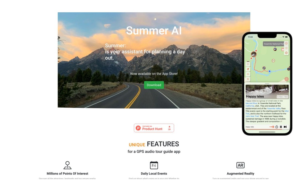Summer AI: Your AI audio tour guide!