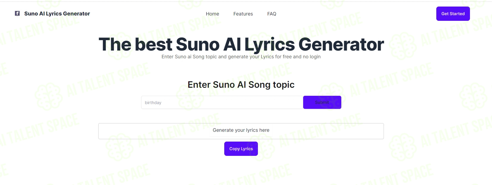 Suno AI Lyrics Generator - Image 1