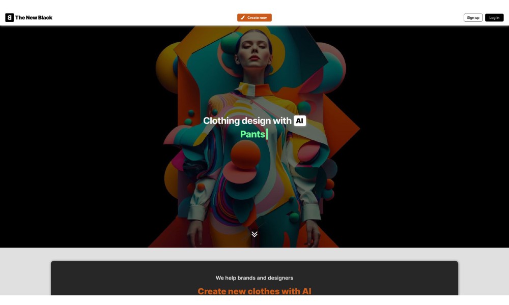 The New Black | AI Clothing Fashion Design Generator