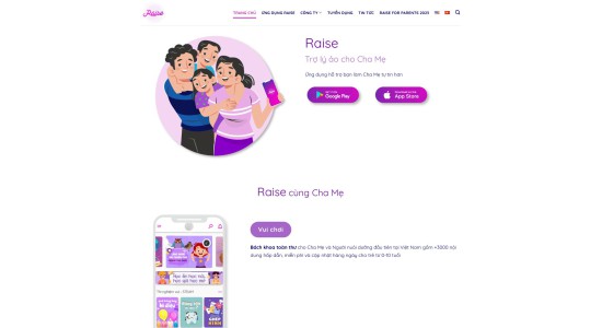 Raise | Trợ lý ảo cho cha mẹ