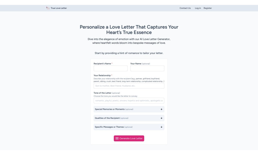 AI Love Letter Generator