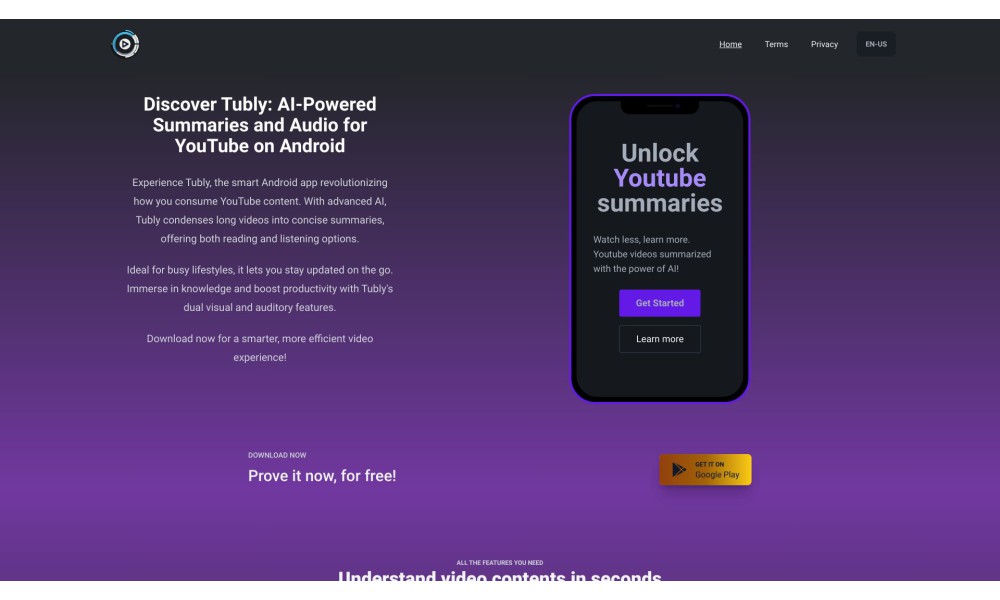 Tubly: Your Youtube Videos Summary Assistant