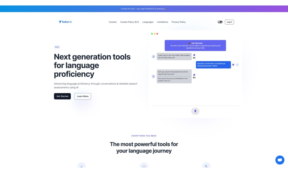 Tutur - AI language tutor