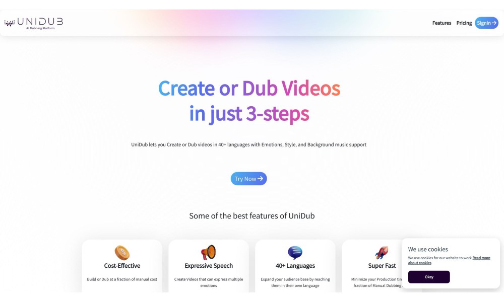 UniDub - Multi-Lingual AI Dubbing Platform
