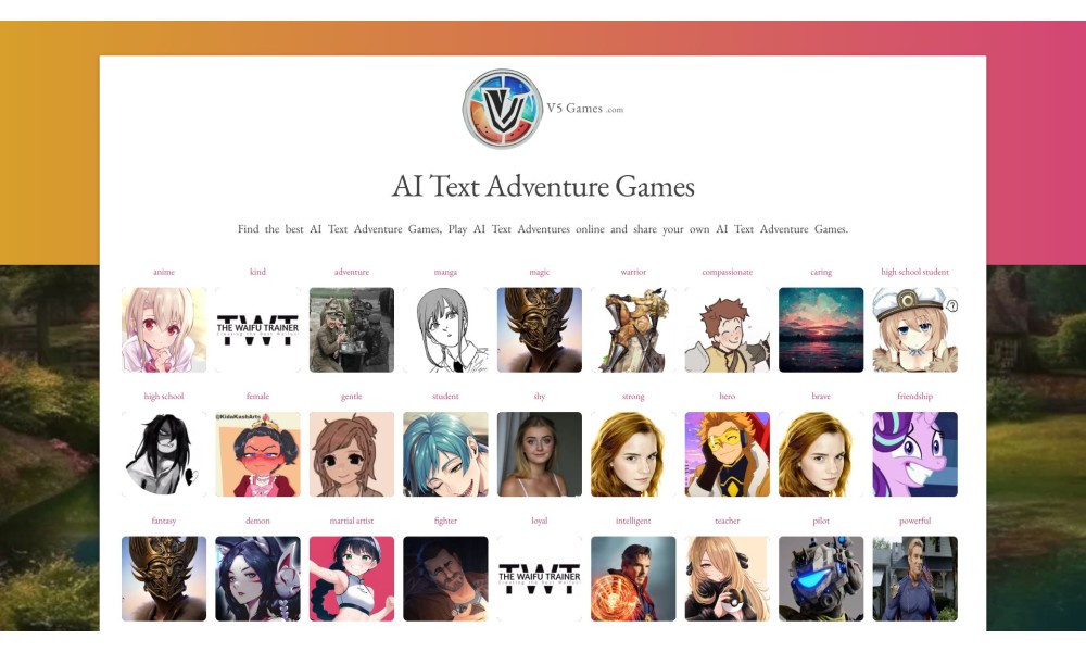 V5 Games AI Chat - Text Adventure Games