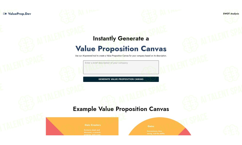 AI Value Proposition Canvas Generator - Image 1