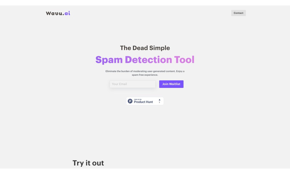 The Dead Simple Spam Detection Tool