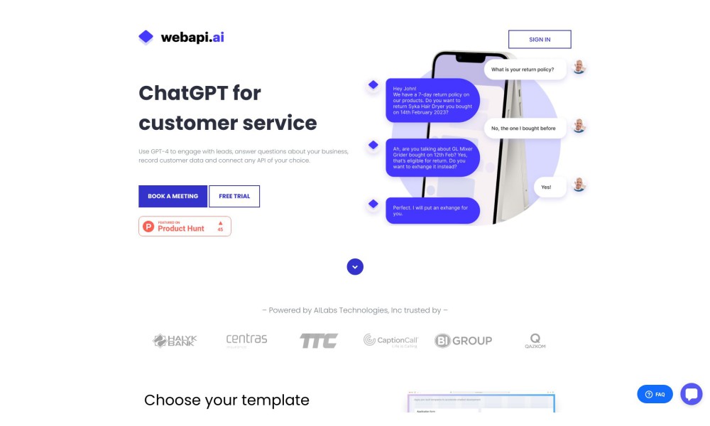 Webapi.ai - GPT-4 AI Chatbot builder