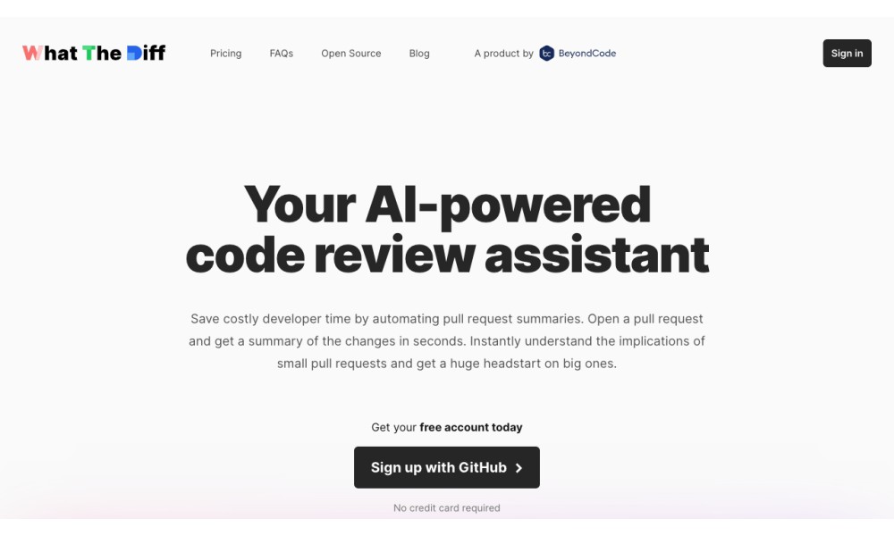 What The Diff – AI powered code review assistant