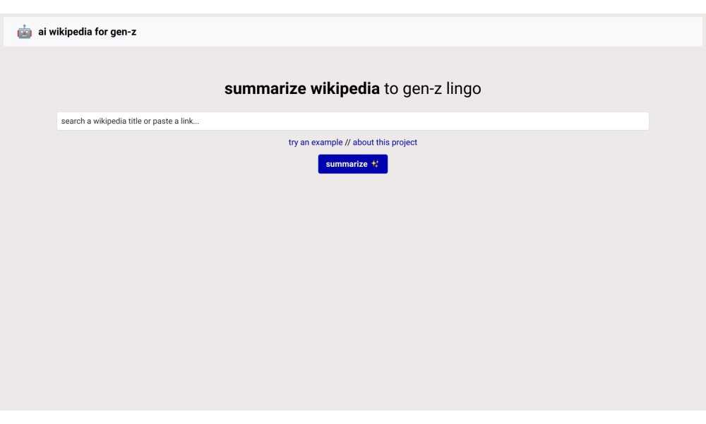 AI Wikipedia Summarizer