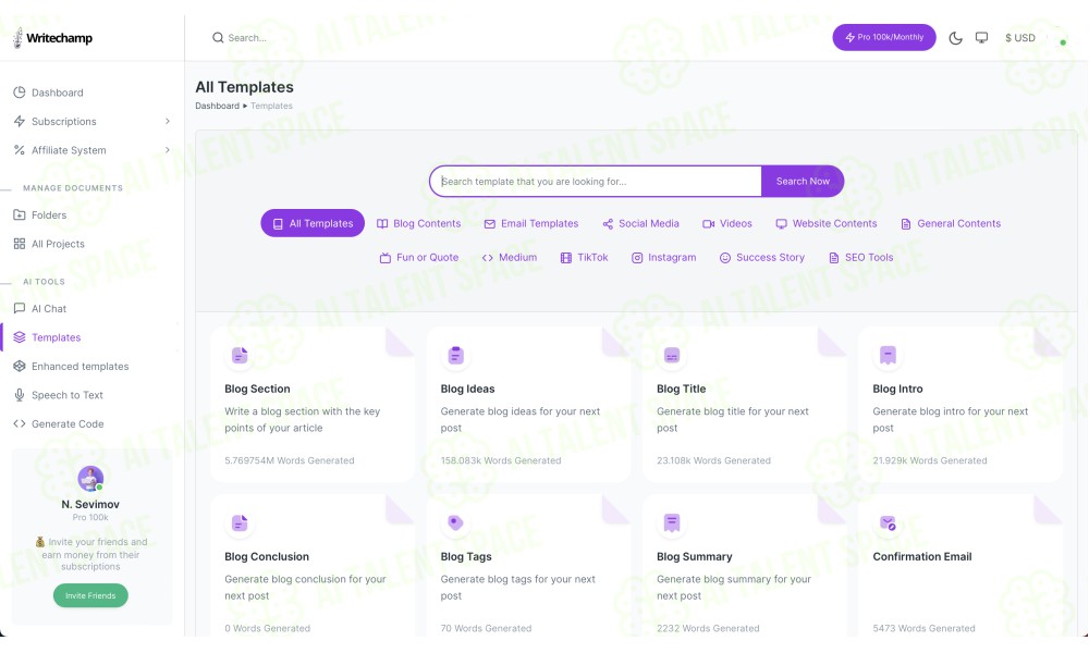 Writechamp - AI Writer, Paraphrasing Tool & Copywriting - Image 1