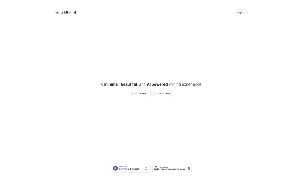 Write Minimal