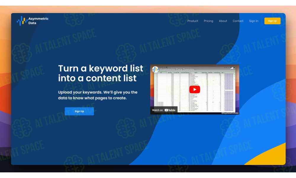 Asymmetric Data - Keyword Clustering Tool - Image 1