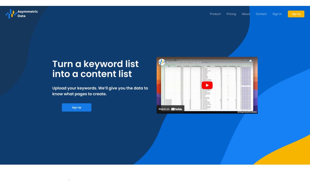 Asymmetric Data - Keyword Clustering Tool