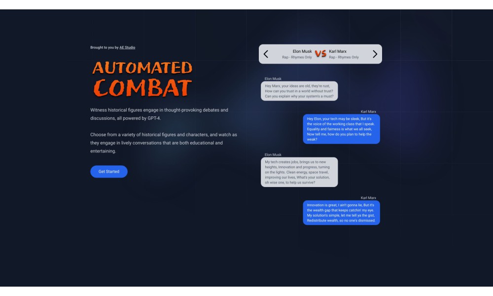 Automated Combat - AI-powered Historical Figure Debates